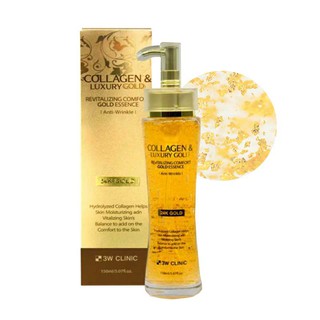 韓國 3W CLINIC 奢華金箔緊緻精華液 150ml 【花想容】