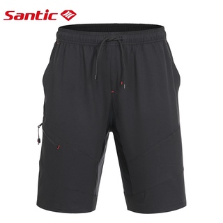 Santic 男士騎行短褲透氣速乾寬鬆休閒運動山地自行車短褲