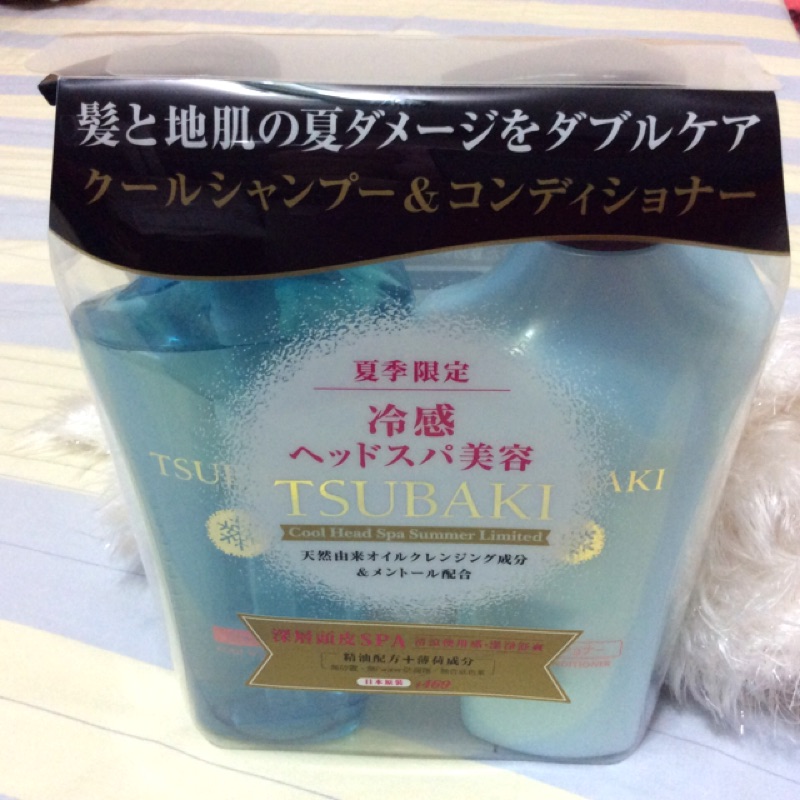 TSUBAKI思波綺涼感頭皮SPA洗潤組-涼感洗髮精500ml*1+涼感潤髮乳500ml*1-限量版-全新正品-現貨