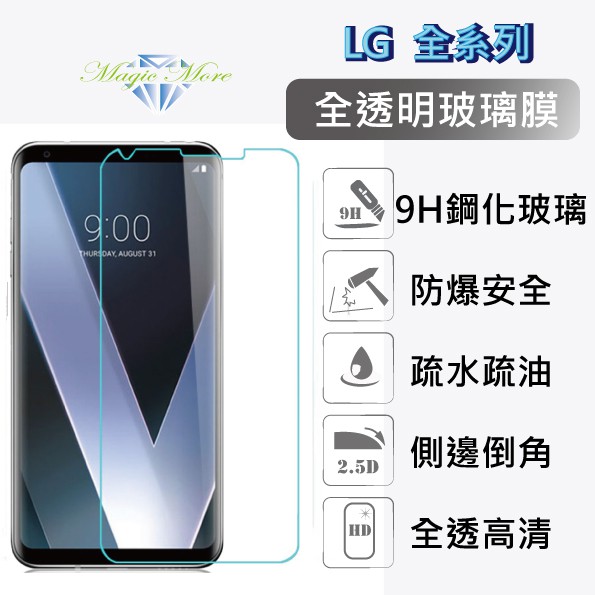 1 LG 全透明玻璃膜 G6 G7 G7+ G8 G8X G8S Q6 Q7 Q60 鋼化膜 玻璃膜 內縮