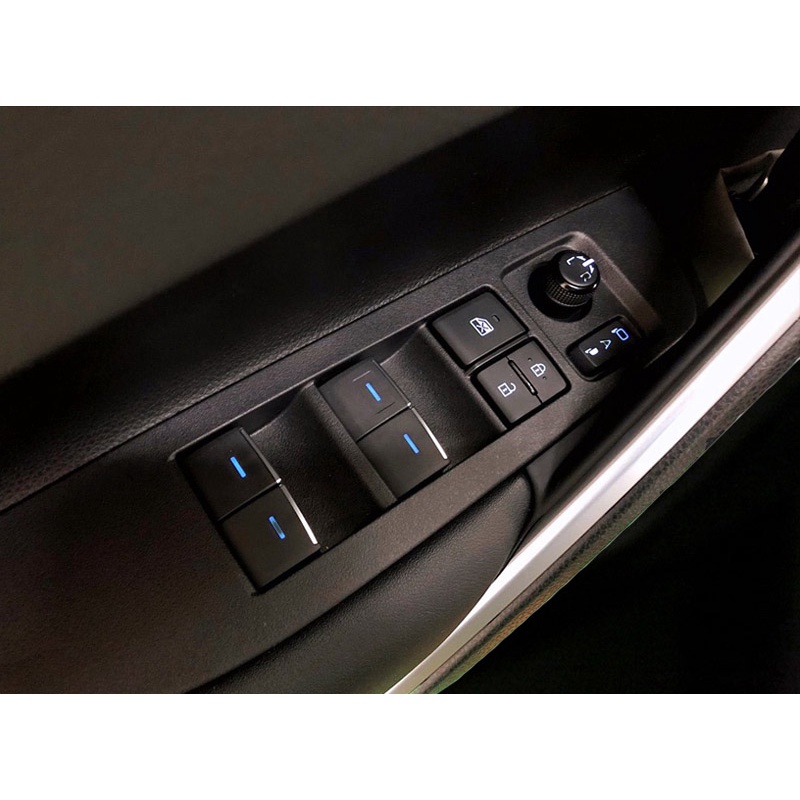 『007汽配城』豐田 Corolla Cross 自發光 車窗按鍵開關 電動窗LED按鍵開關 車窗發光按鍵 藍光