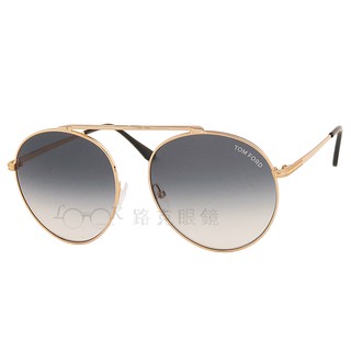 【LOOK路克眼鏡】TOM FORD 太陽眼鏡 Simone-02 圓框 金屬 TF571 28B