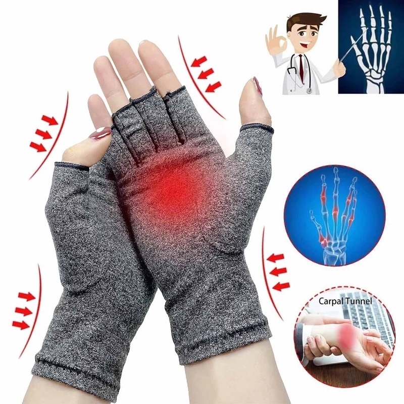 1 對男士關節炎手套 / 女士類風濕磁壓縮手套 / 關節炎關節止痛手套治療手指手套