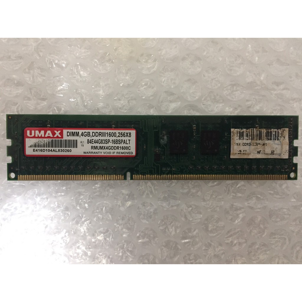 世成 UMAX DDR3 1600 4G 雙面 桌上記憶體