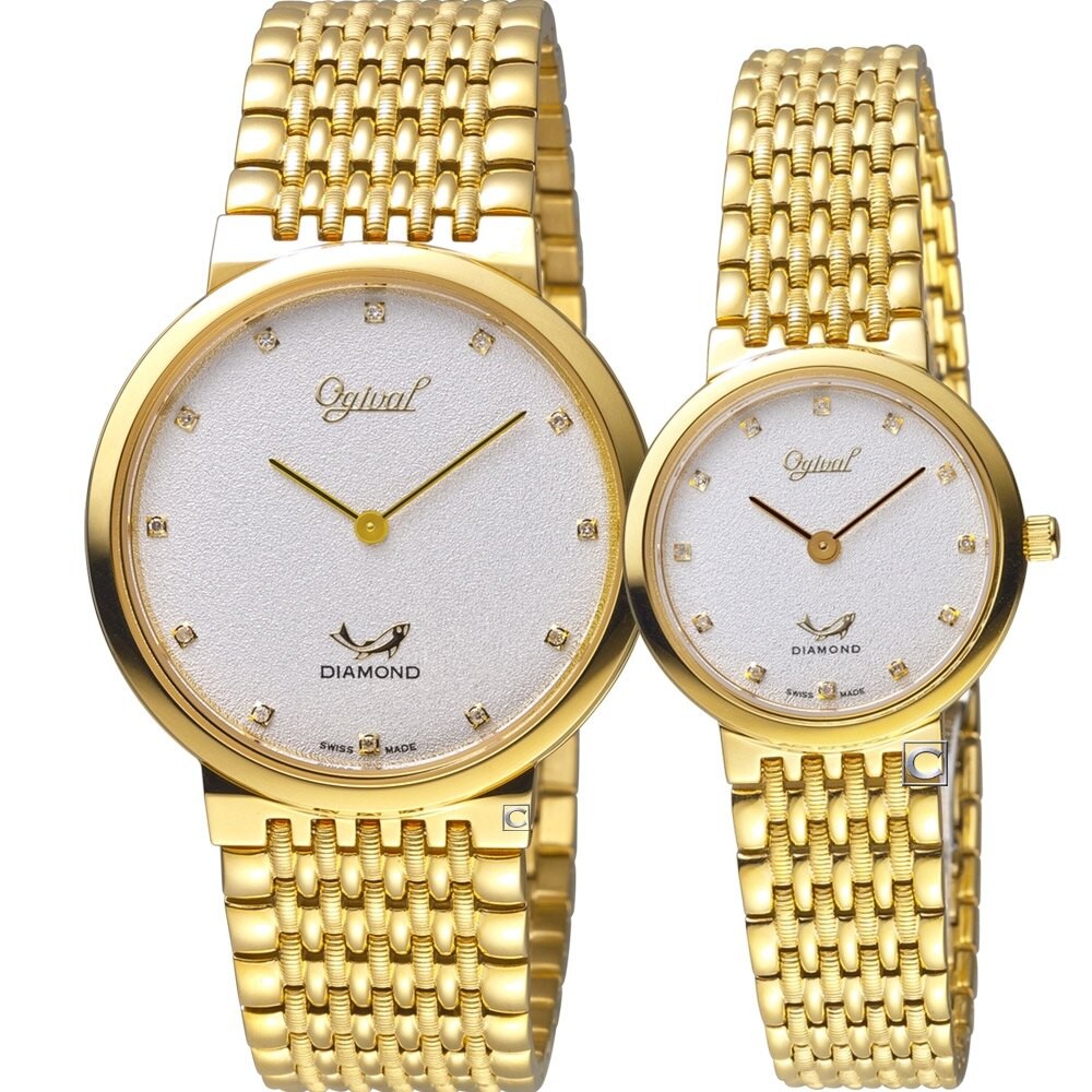 愛其華錶 Ogival 今生今世薄型簡約對錶 385-025GK-S-385-035LK-S