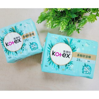 【Kotex 靠得住】衛生棉 茶樹舒涼棉 涼感衛生棉 日用/夜用/一般 23cm 28cm