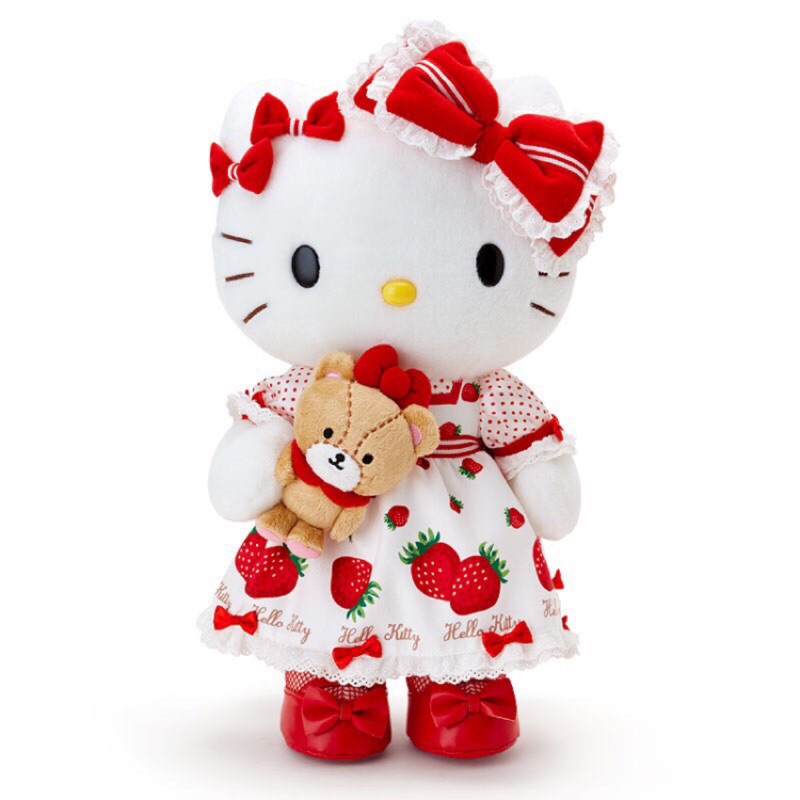 Hello Kitty 2017日本限定版 生日草莓娃娃 玩偶 正品