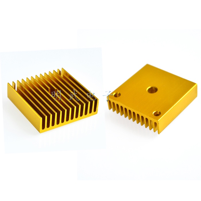 【1個裝】金色3D印表機配件40*40*11 散熱片MK7/MK8擠出機通用金色
