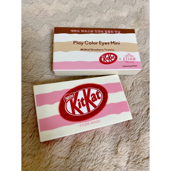 (到期新良品)🍫Etude house KitKat聯名巧克力眼影 02草莓白巧克 【新品】