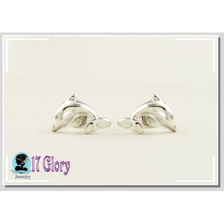 小海豚 耳針 925純銀耳環 ~ 歐美設計款 ~可愛甜美情人禮物 ✽ 17 Glory ✽
