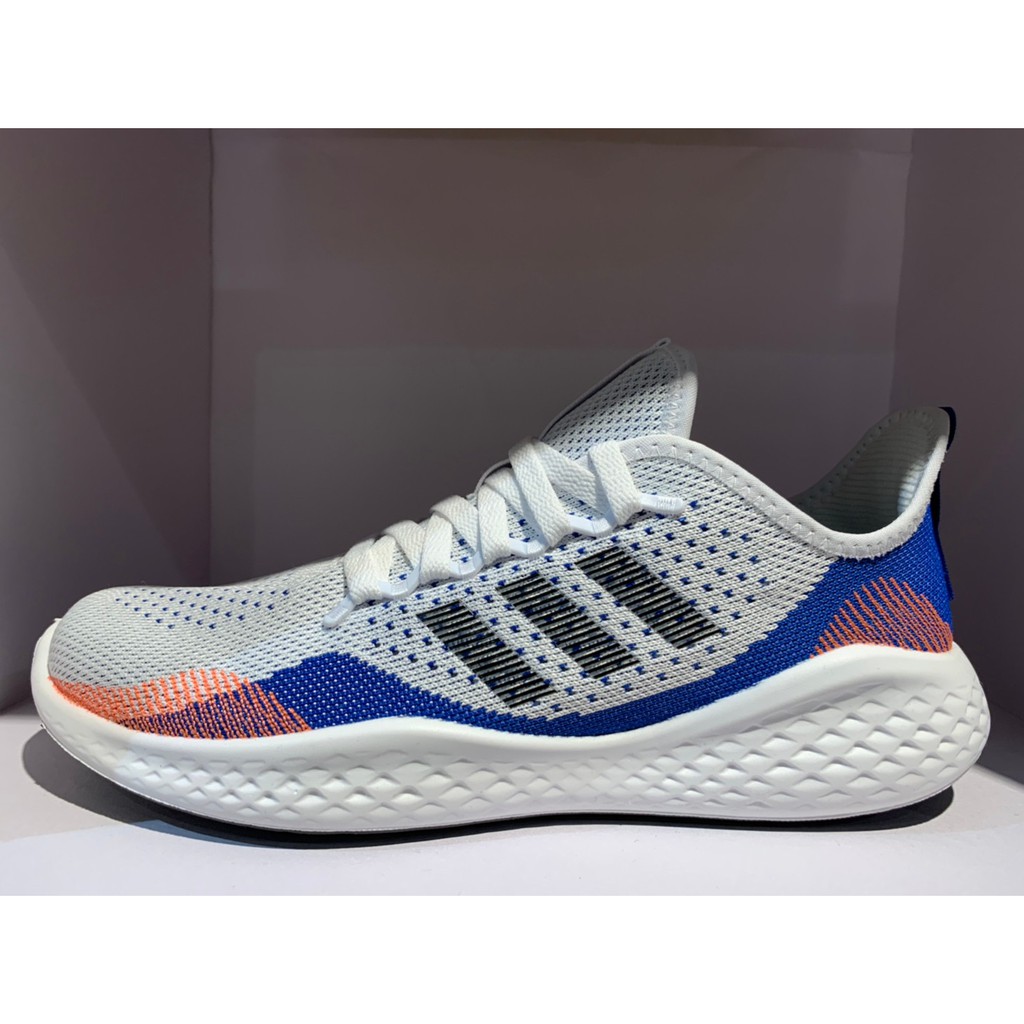 adidas 愛迪達 Fluidflow 2.0 慢跑鞋 運動鞋 男 三線 基本款 透氣 球鞋穿搭 白藍 FY5959