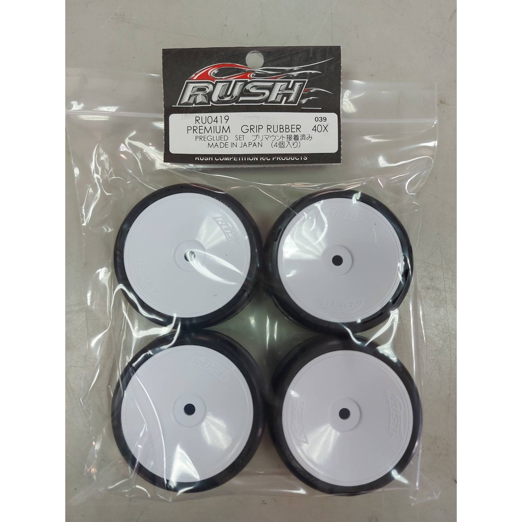 【泰德】 RUSH Premium Grip Rubber 40X 1/10 電房車輪胎 橡膠成胎 RU-0419