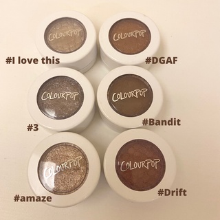 colourpop 單色眼影 珠光啞光 大地色 提亮 熱賣色 DGAF/3/Bandit/Amaze/Drift