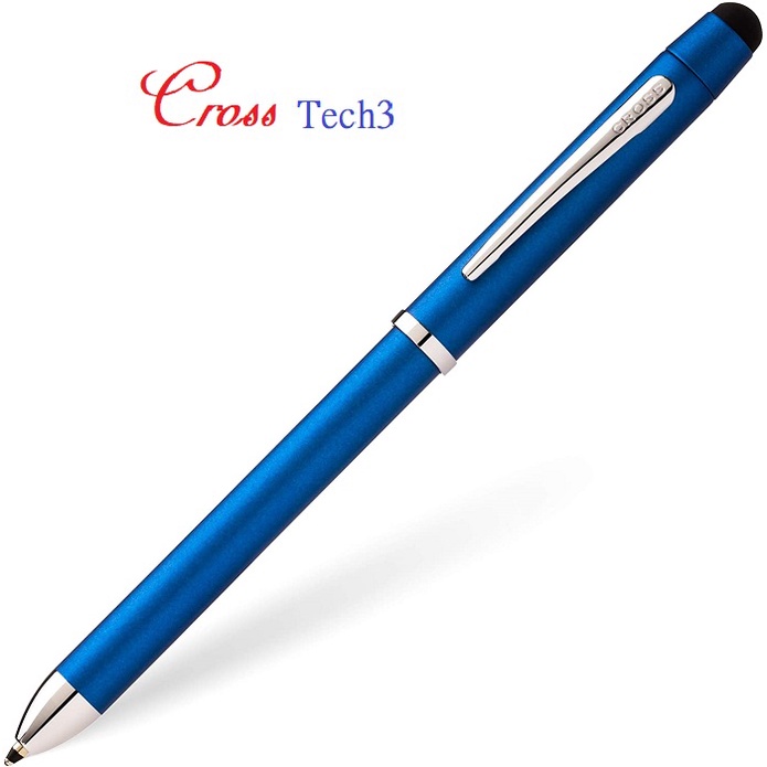 CROSS TECH 3系列三用筆*金屬藍色(加贈筆套)AT-0090-8