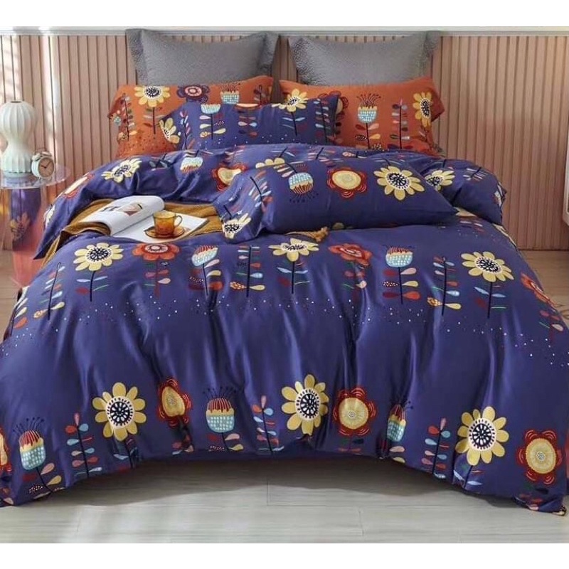 Little Bed小床 -花花圖案埃及棉床組四件組 全棉埃及長絨棉貢緞 日式寢具 床包