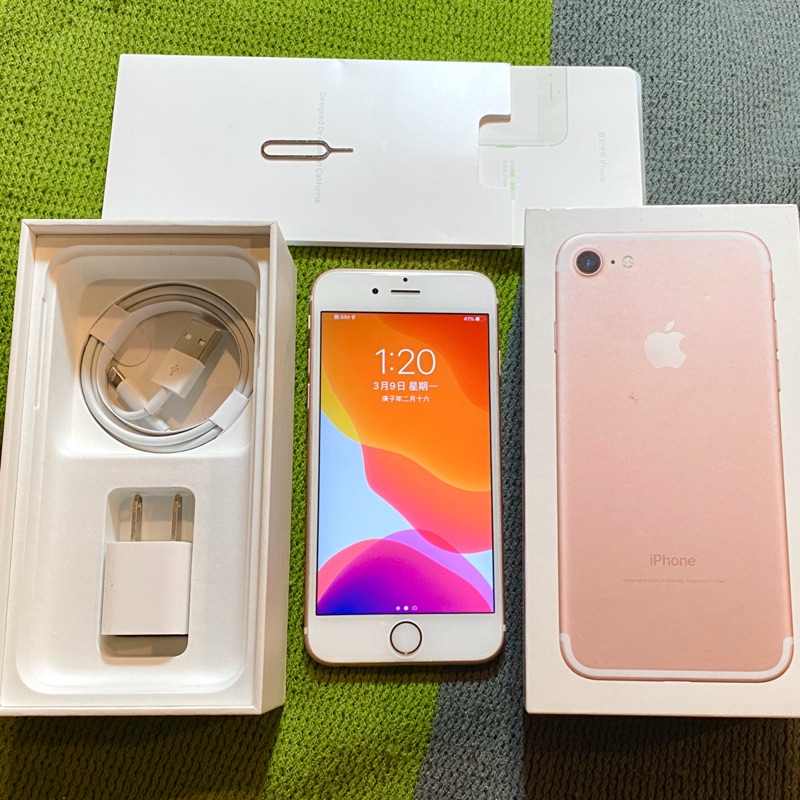 Iphone7 128g I7 4 7吋玫瑰金粉85成新apple 蘋果二手機回收中古機貼換銀幕極小刮傷 蝦皮購物