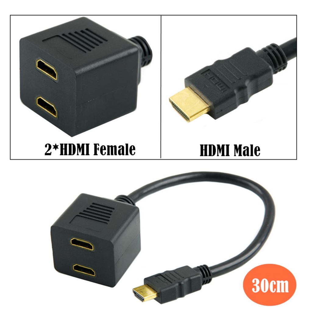 HDMI1分2線HDMI一分二延長線 高清線hdmi1分2轉接線 雙胞胎HDMI線