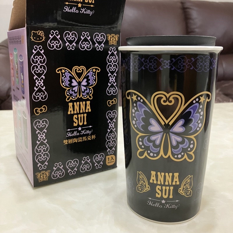 全新現貨 7-11 Hello Kitty&amp;Anna Sui 聯名 雙層陶瓷馬克杯 經典款