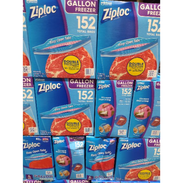 現貨1盒 Costco代購商品 Ziploc雙層夾鏈冷凍保鮮袋 夾鏈袋26 8cm 27 3cm 蝦皮購物
