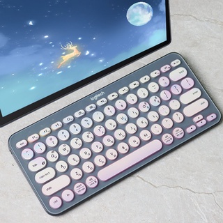 適用羅技K380/K480訂製彩繪韓語文鍵盤保護膜矽膠語言防塵套