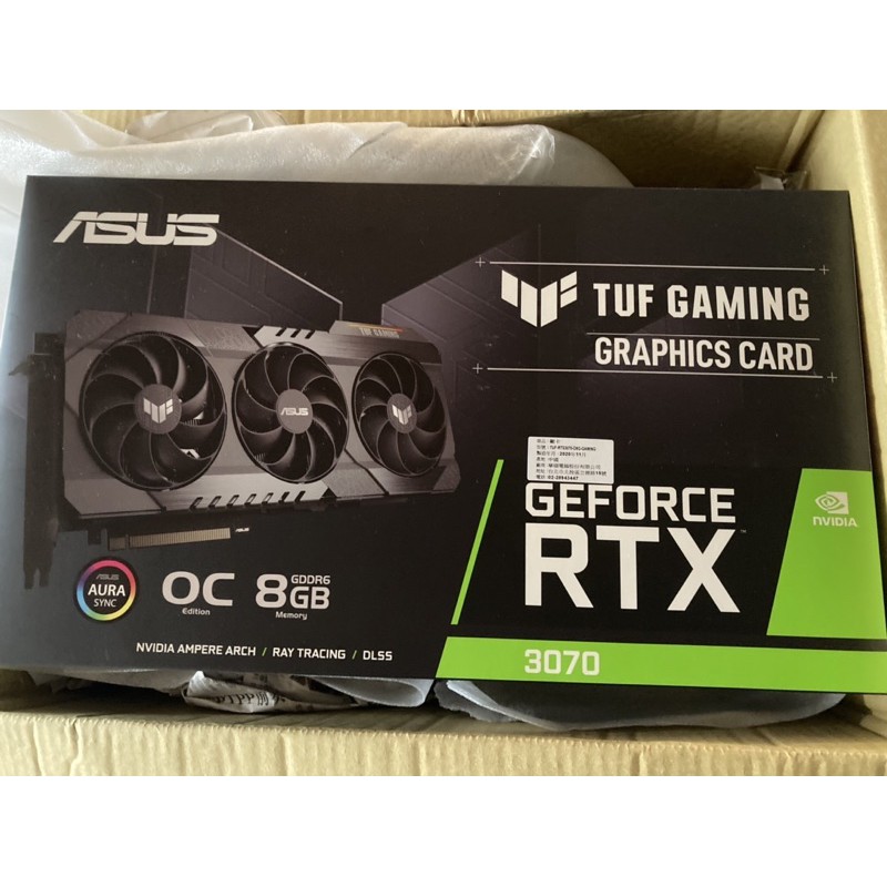 Asus TUF RTX3070 O8G 顯示卡