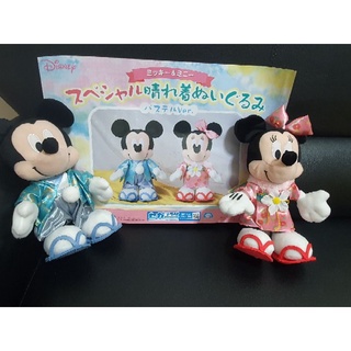 日本 Sega 景品 迪士尼 米奇米妮 夏日浴衣和服娃娃 全高30公分