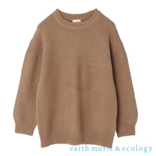 earth music&ecology 素面立體鉤織圖案針織衫(1C21L2C0930)