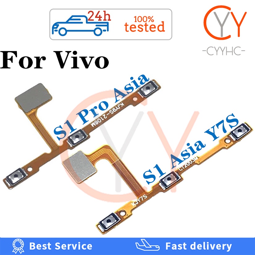 音量按鈕電源開關開關按鈕用於 Vivo S1 Pro S1Pro 亞洲 Y7S 電纜更換部件的排線