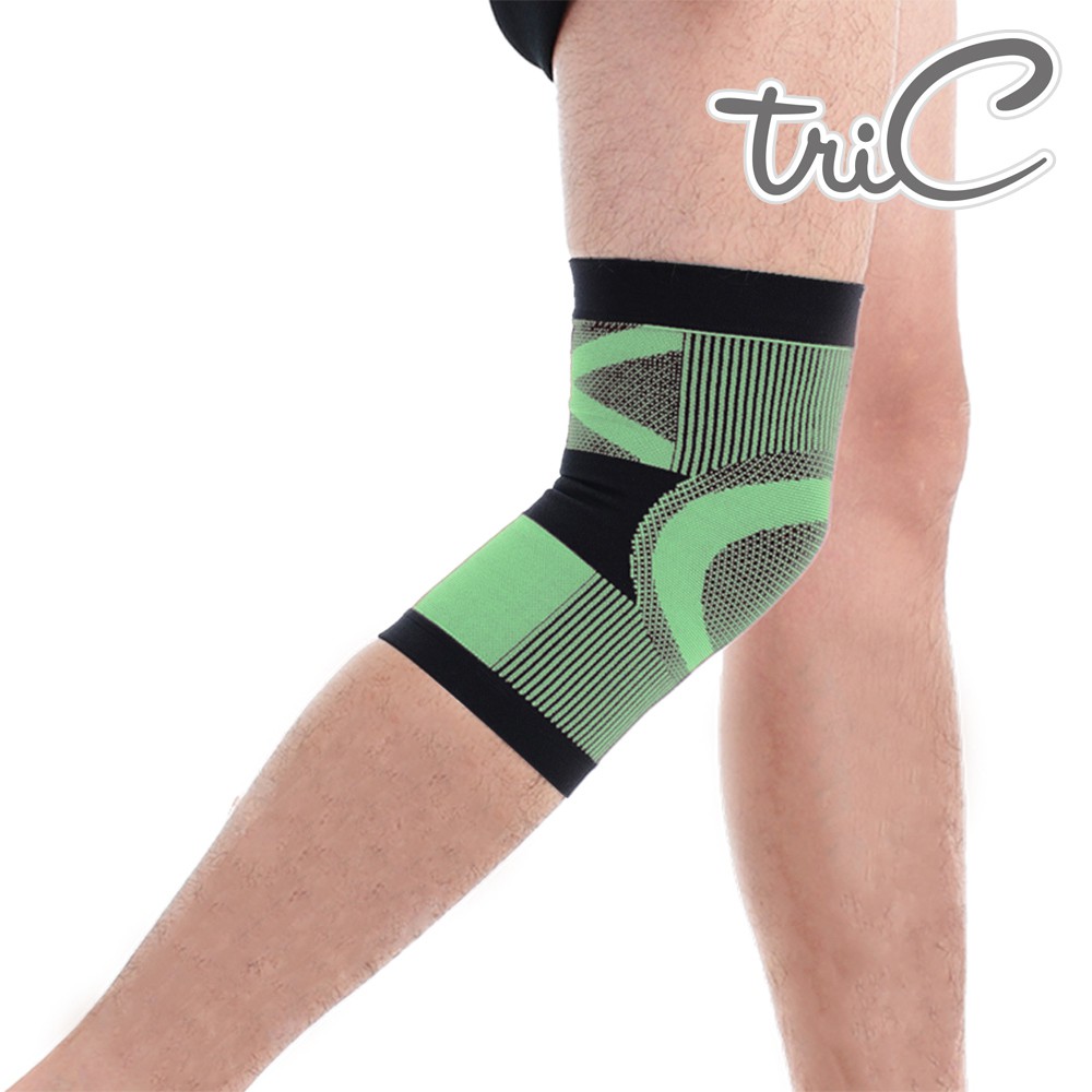 Tric 護膝-螢光綠色 1雙 PT-G21 台灣製造 專業運動護具