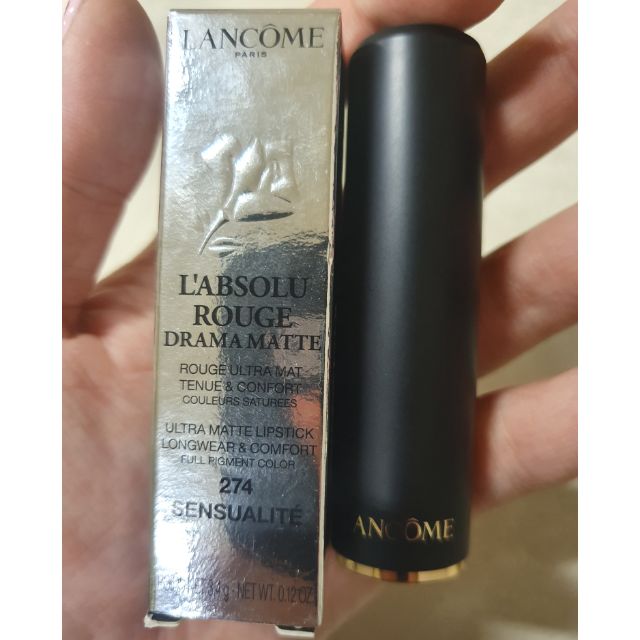 全新現貨正品LANCOME蘭蔻絕對完美迷霧唇膏3.4g 274乾燥玫瑰奶茶色