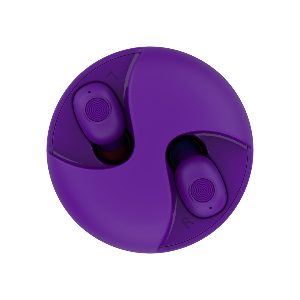 ISAAC 藍芽耳機 真無線耳機 入耳式高續航高音質防水防塵 保護殼收納盒 藍牙5.0 快速配對 韓系 粉餅機 夢幻紫