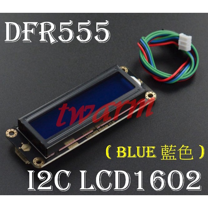 DFR原廠 Gravity:I2C LCD1602 5V 藍色液晶模塊 (DFR555) For Arduino®