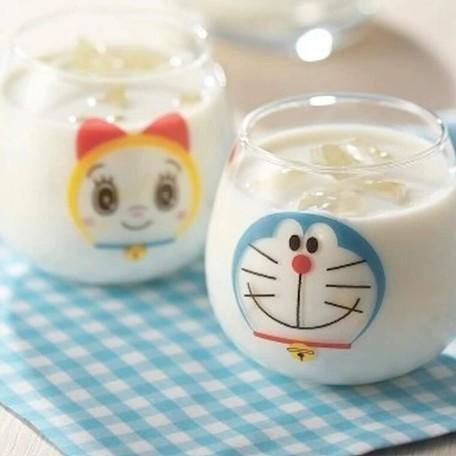 【現貨】日本直送 日本製 哆啦A夢 哆啦美 玻璃杯 Doraemon 不倒翁橢圓玻璃杯 牛奶杯 茶杯 水杯 艾樂屋