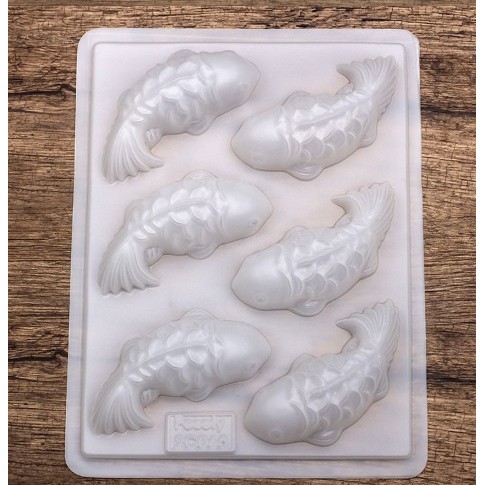 6條魚 PP 年糕 鯉魚模具 PP塑膠 糕點 果凍 巧克力模具