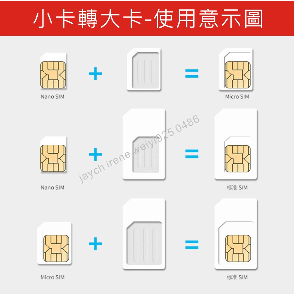 Sim卡轉卡還原sim 卡套小卡轉大卡三合一3合1 轉接卡托轉卡器四件組套卡套micro Sim