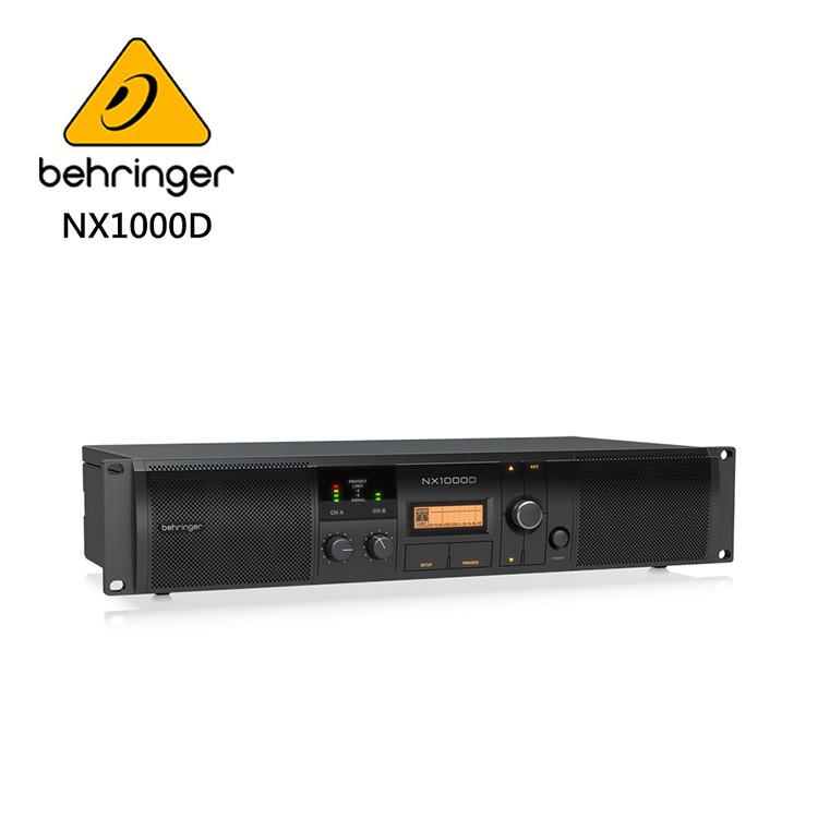 BEHRINGER NX1000D專業PA喇叭功率擴大機(超輕型1000瓦/D類技術/SmartSense揚聲器)