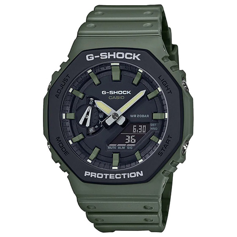 【柏儷鐘錶】CASIO G-Shock 八角手錶 農家橡樹 軍綠 GA-2110SU-3A