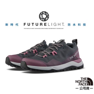 【美國 The North Face】女款 FUTURELIGHT 防水透氣登山健行鞋 3YUQ-VG3 灰/紫