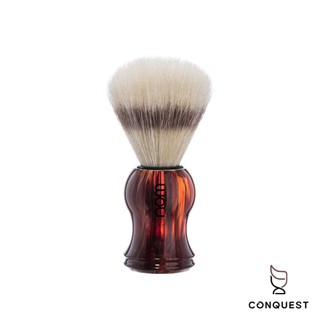 【 CONQUEST 】MUHLE 德國 Shaving Brush 鬍泡刷+收納架組 豬鬃毛 玳瑁琥珀色 入門款推薦