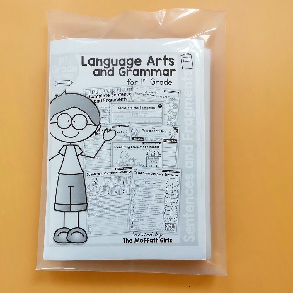 英語學習國小學生英文語法練習題冊1st Grade Grammar 395頁文法練習卷