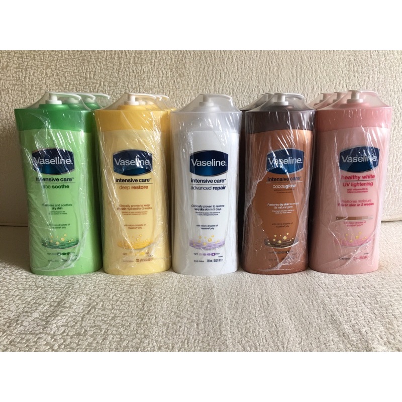 Vaseline 凡士林 身體乳液 725ml 增量版 凡士林 潤膚露 淨白透亮 蘆薈清爽 全效滋養 密集保濕 可可深層