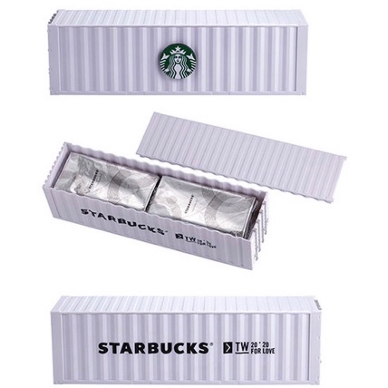 星巴克貨櫃禮盒 含咖啡捲心酥+專屬紙袋 週年紀念版