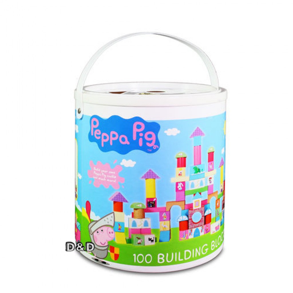 Peppa Pig 粉紅豬小妹 - 配對圓型桶裝積木 100 pcs