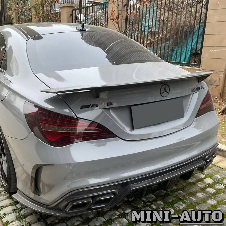 現貨免等 Cla45 Cla250 Rt樣式碳纖維戰鬥尾翼後尾翼卡夢套件改裝benz W117 副廠賓士 蝦皮購物