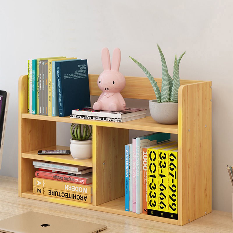 【台湾特賣】简易书架桌上置物架学生家用简约小书柜创意省空间办公桌面收纳架