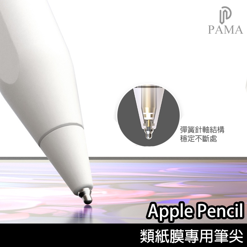 【PAMA】 強化版 類紙膜 筆尖 Apple Pencil 1/2代 通用 適用 iPad 類紙膜