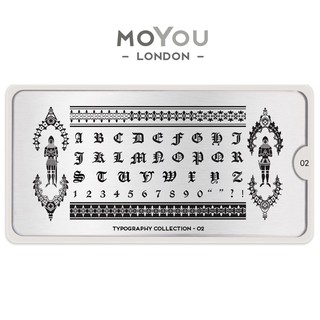 MoYou 指彩印花鋼板 美甲 轉印鋼板 NO201文字設計Typography02英文字型