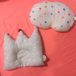 ［ Hoppetta ] 日本蘑菇 有機棉 嬰兒枕 （剩皇冠）