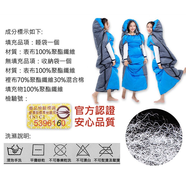 【VENCEDOR】露營 登山 旅行睡袋 可伸手加厚睡袋 超輕睡袋 信封式帶帽成人睡袋 戶外露營睡袋 現貨 499元免運