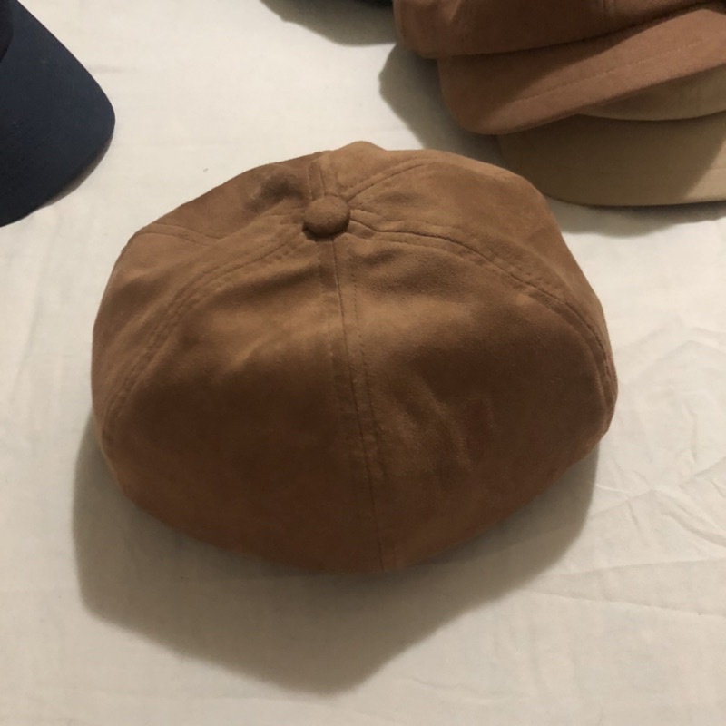 NET麂皮貝雷帽貝蕾帽